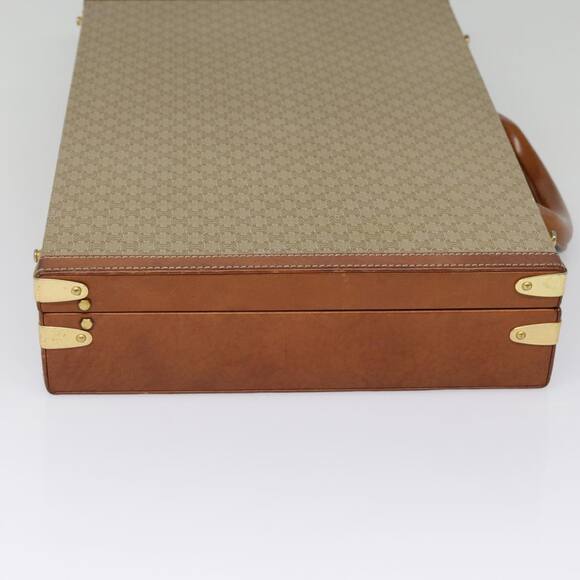 CELINE Macadam Canvas Attache Case Beige Brown Gold - Picture 3 of 16